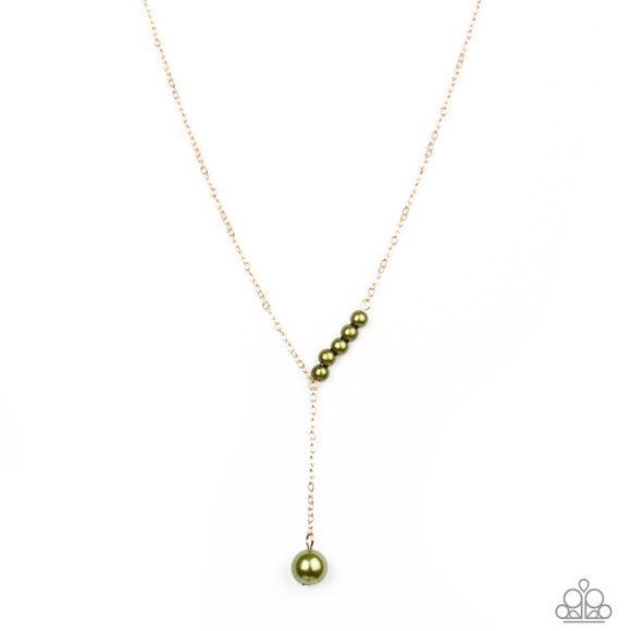Timeless Taste - Gold/Green Necklace - Picture 2 of 3
